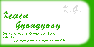 kevin gyongyosy business card
